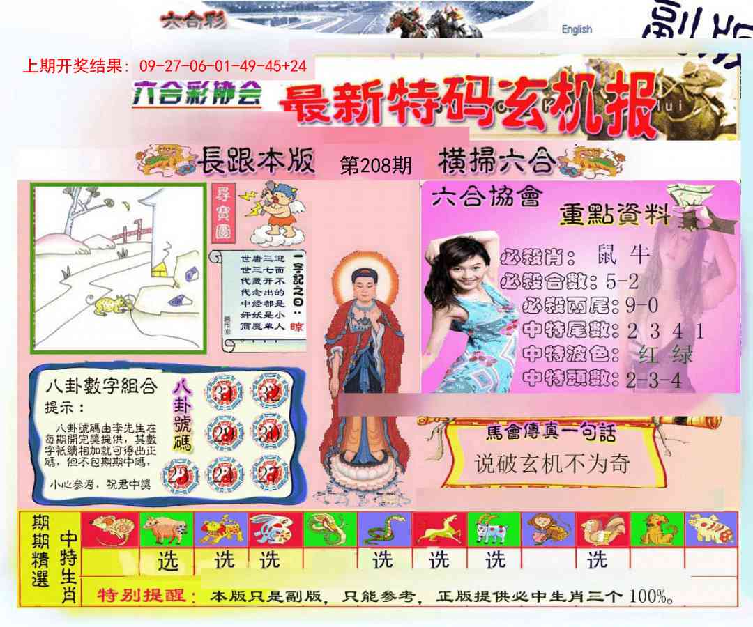 208期九龍内幕玄机报[图]