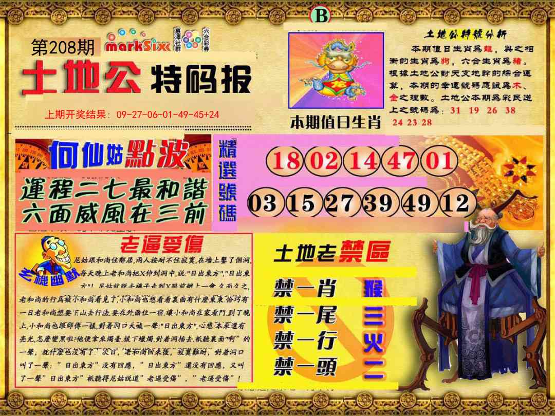 208期土地公特码报B[图]