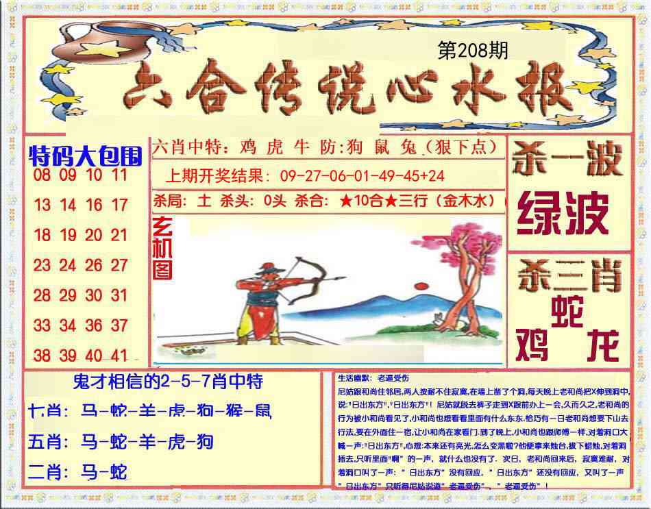 208期六合传说(心水版)[图]