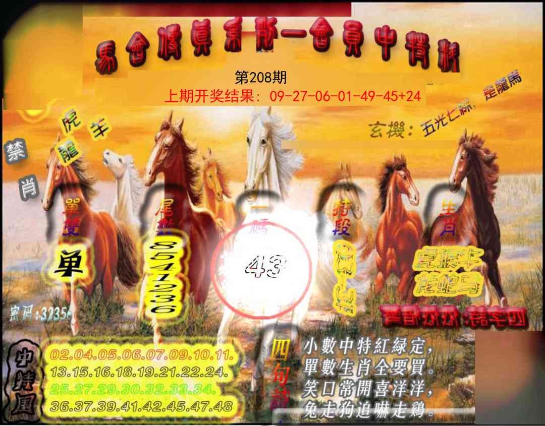 208期马会传真-会员报[图]