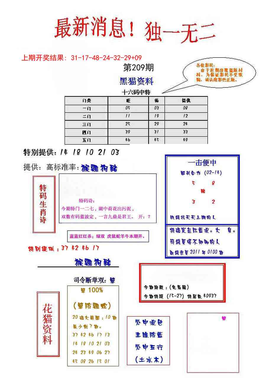 209期独一无二[图]