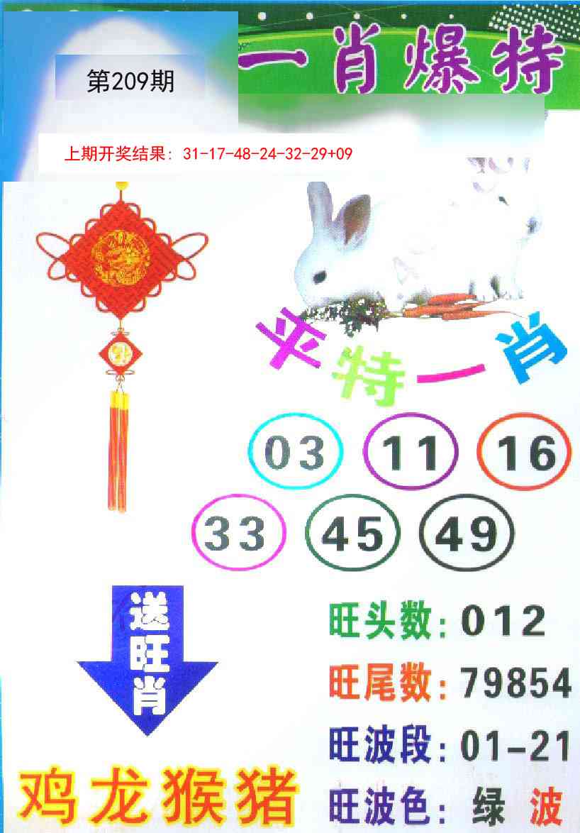 209期一肖爆特[图]