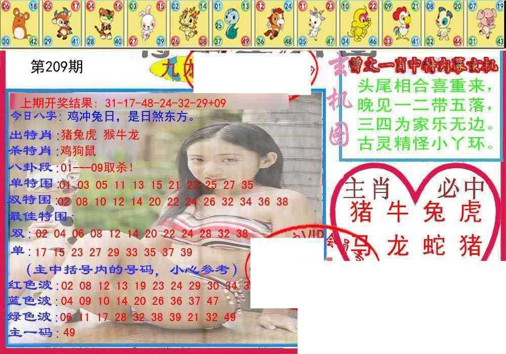 209期特码生肖图[图]