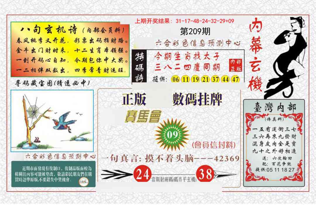 209期内幕玄机报[图]