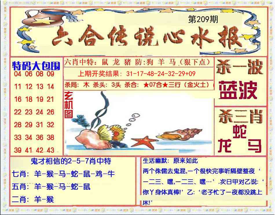 209期六合传说(心水版)[图]
