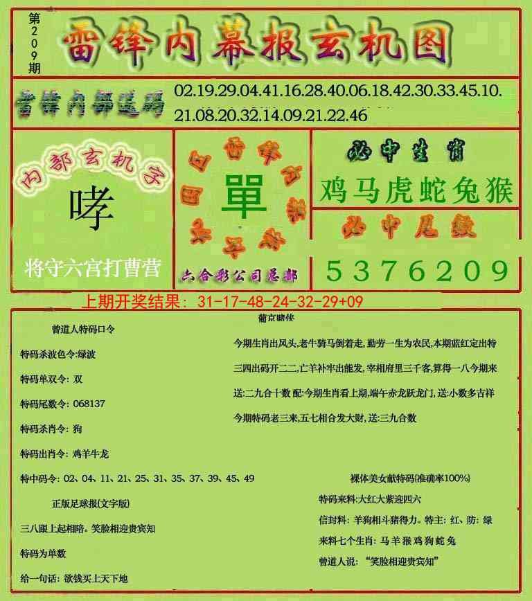 209期雷锋玄机报[图]