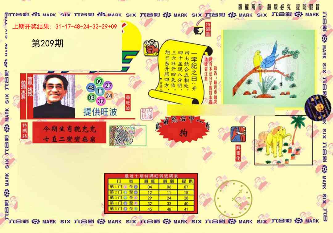 209期特码王(信封)[图]