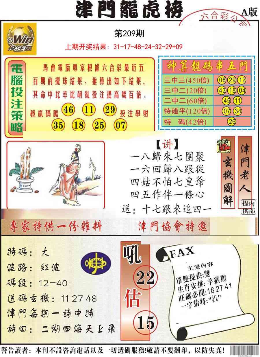 209期津门龙虎榜A[图]