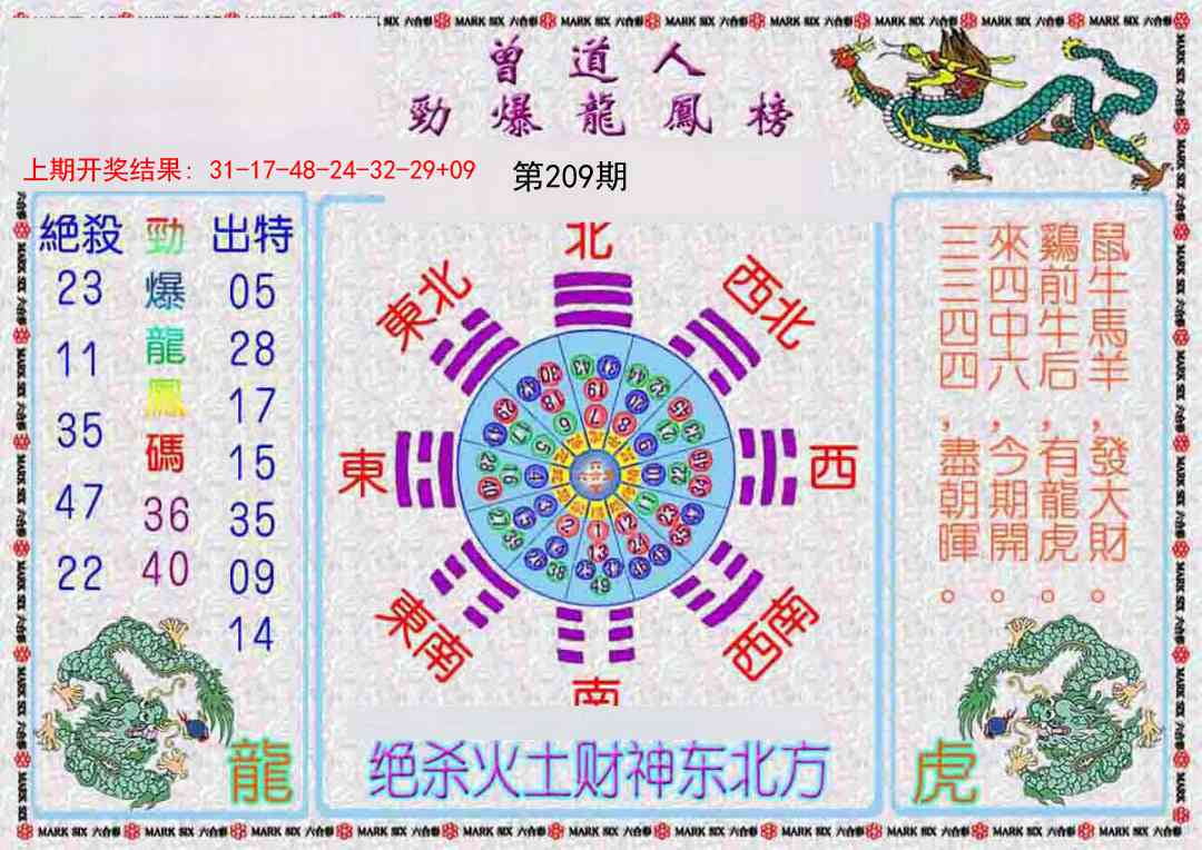 209期曾道人劲爆龙凤榜[图]