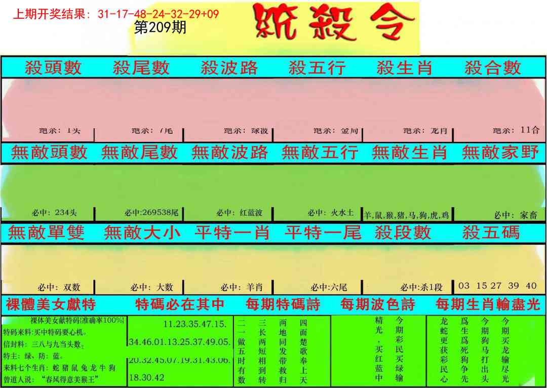 209期统杀令[图]