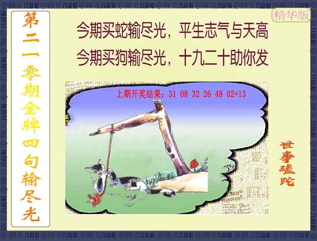 210期金牌四句输尽光[图]