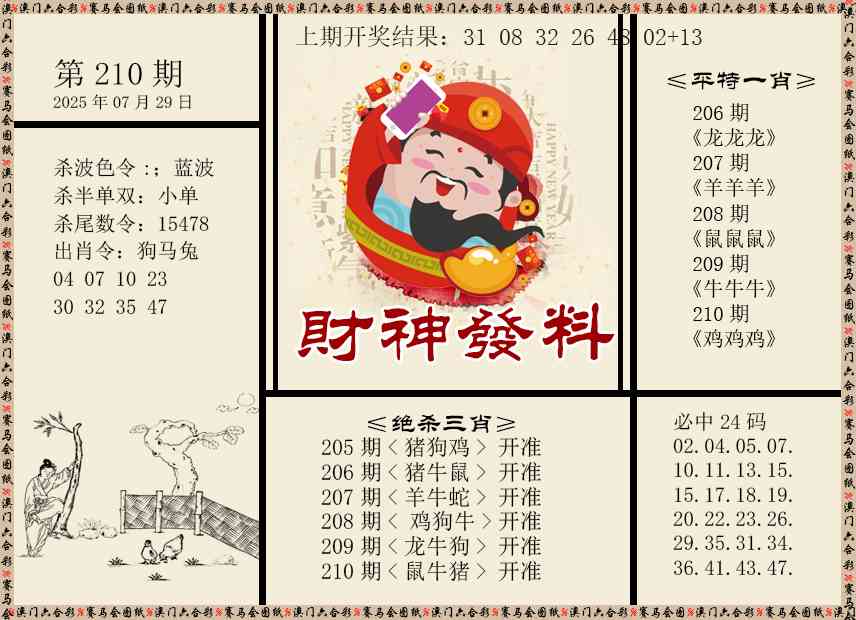 210期财神发料[图]