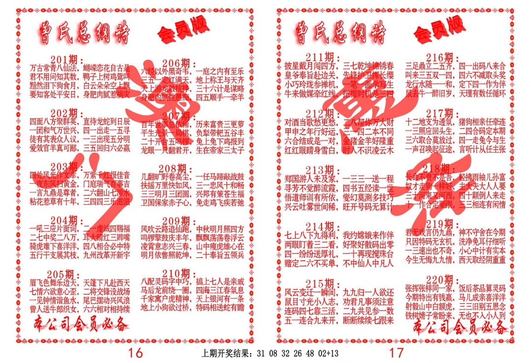 210期曾氏总纲诗[图]