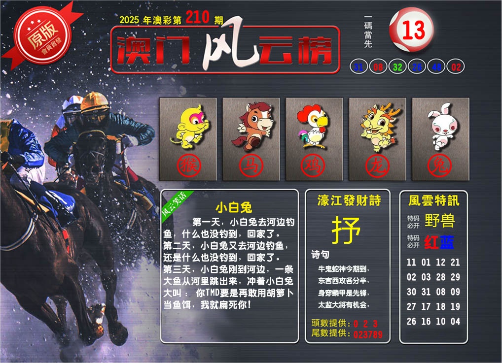 210期澳门风云榜[图]