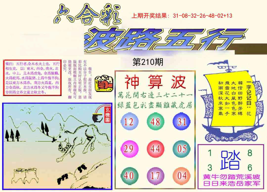 210期波路五行[图]