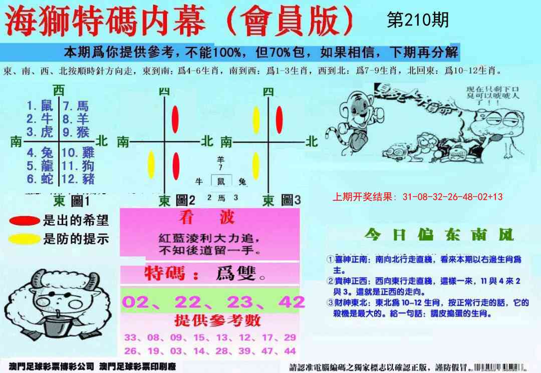 210期另版海狮特码内幕报[图]