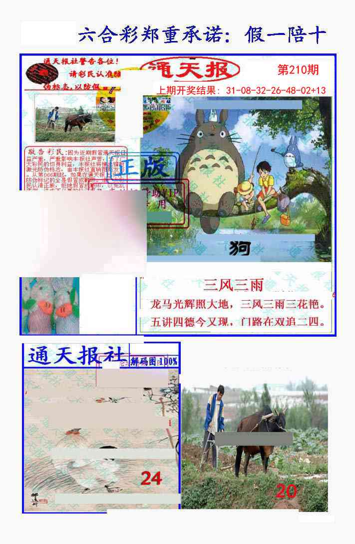 210期假一陪十通天报[图]