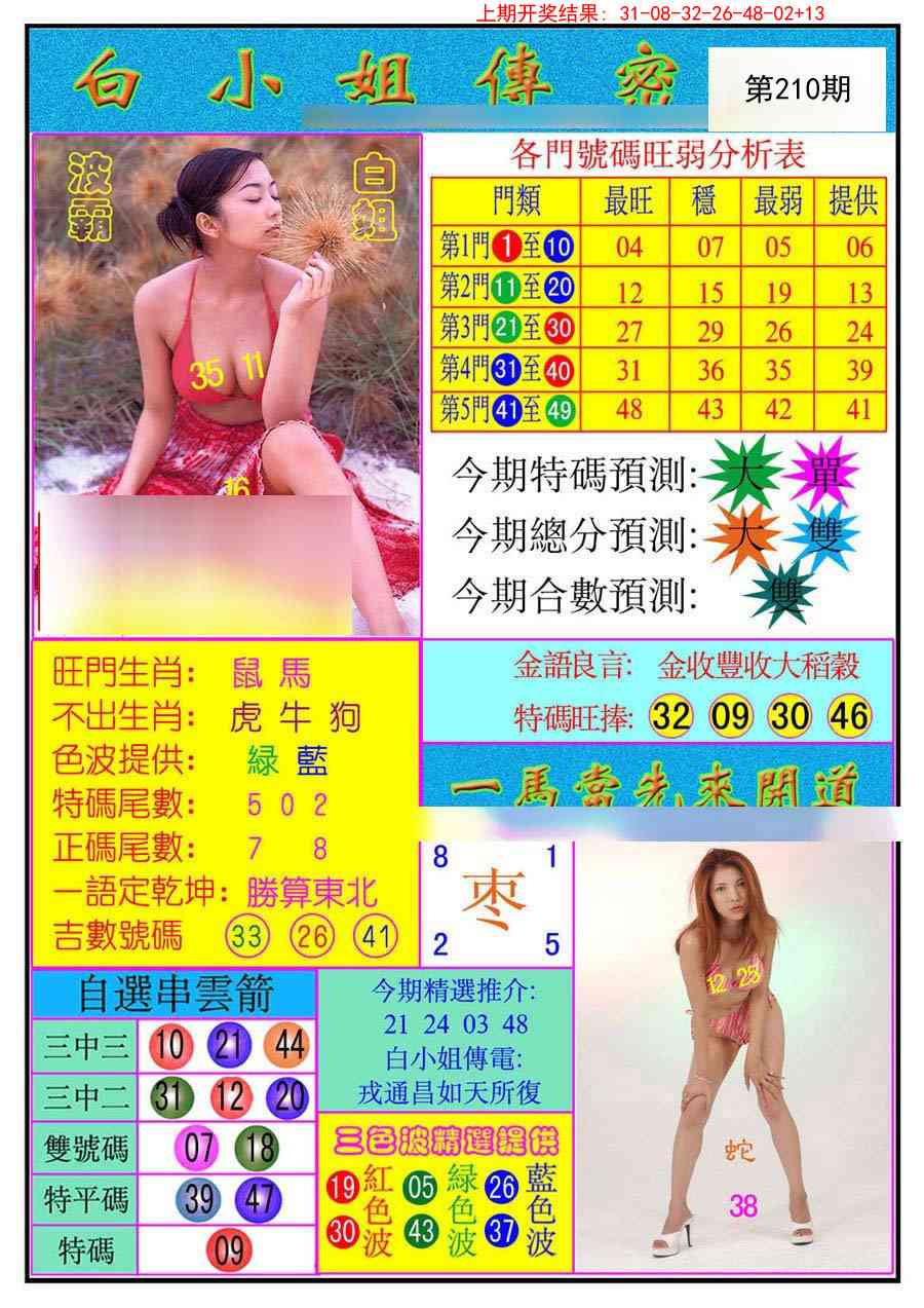 210期白小姐传密[图]
