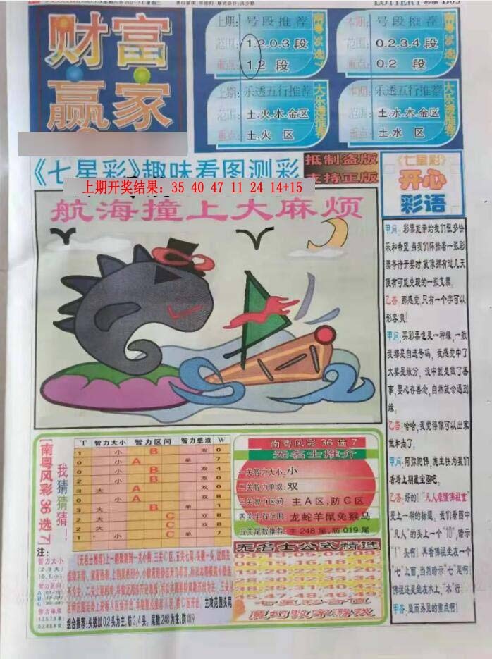 211期七星彩图(高清)[图]