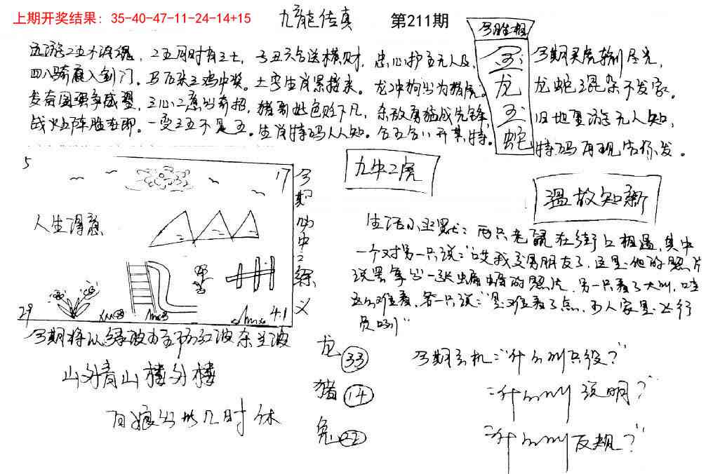 211期手写九龙内幕[图]