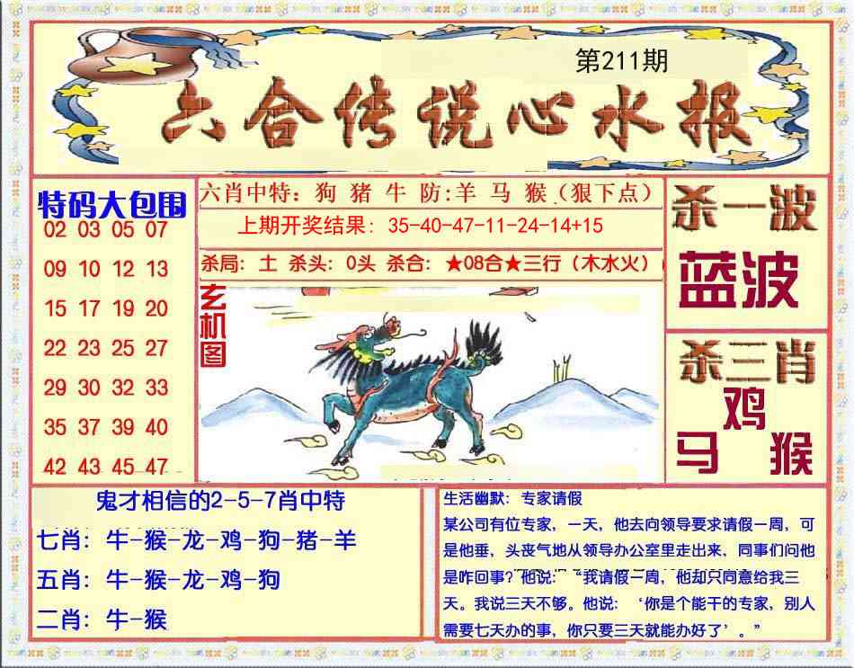 211期六合传说(心水版)[图]