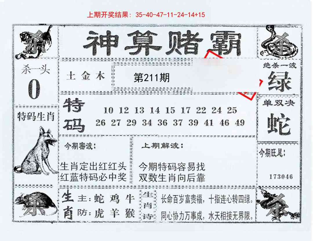 211期神算赌霸[图]