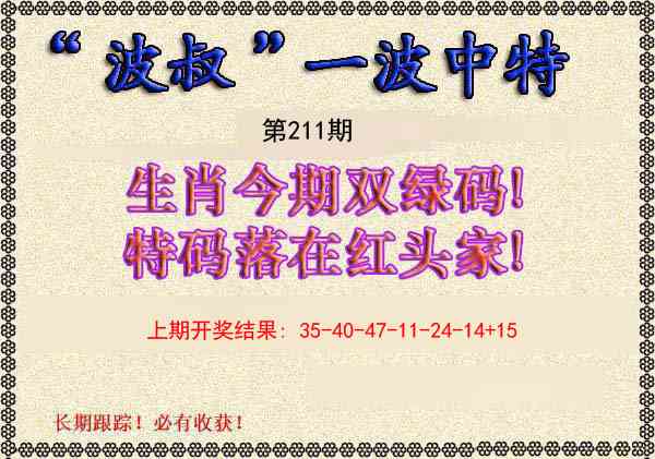 211期波叔一波中特[图]