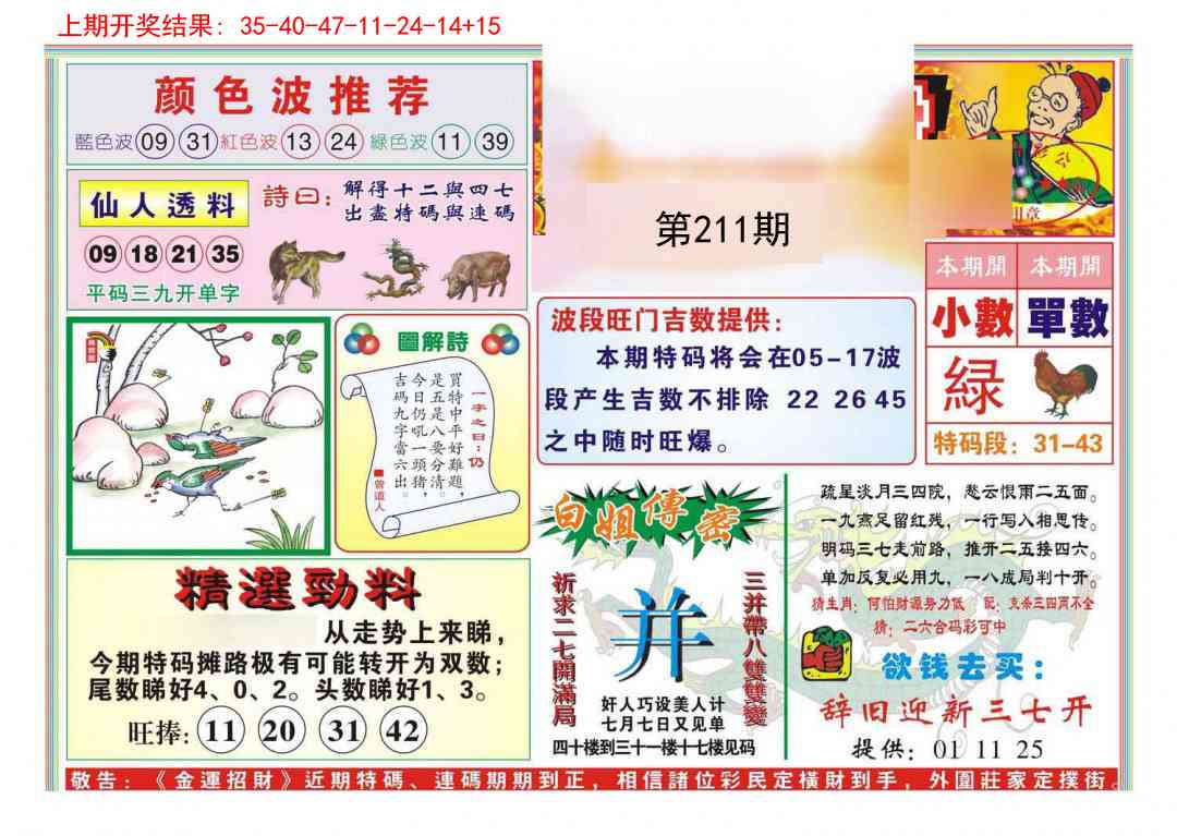 211期金运招财[图]