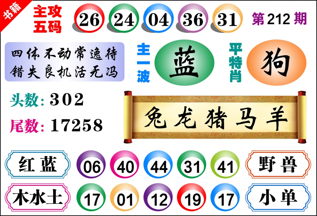 212期澳门主攻五码[图]