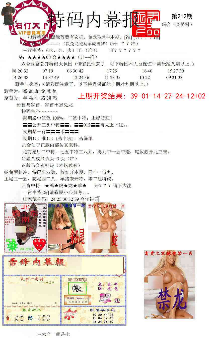 212期特码内幕报[图]