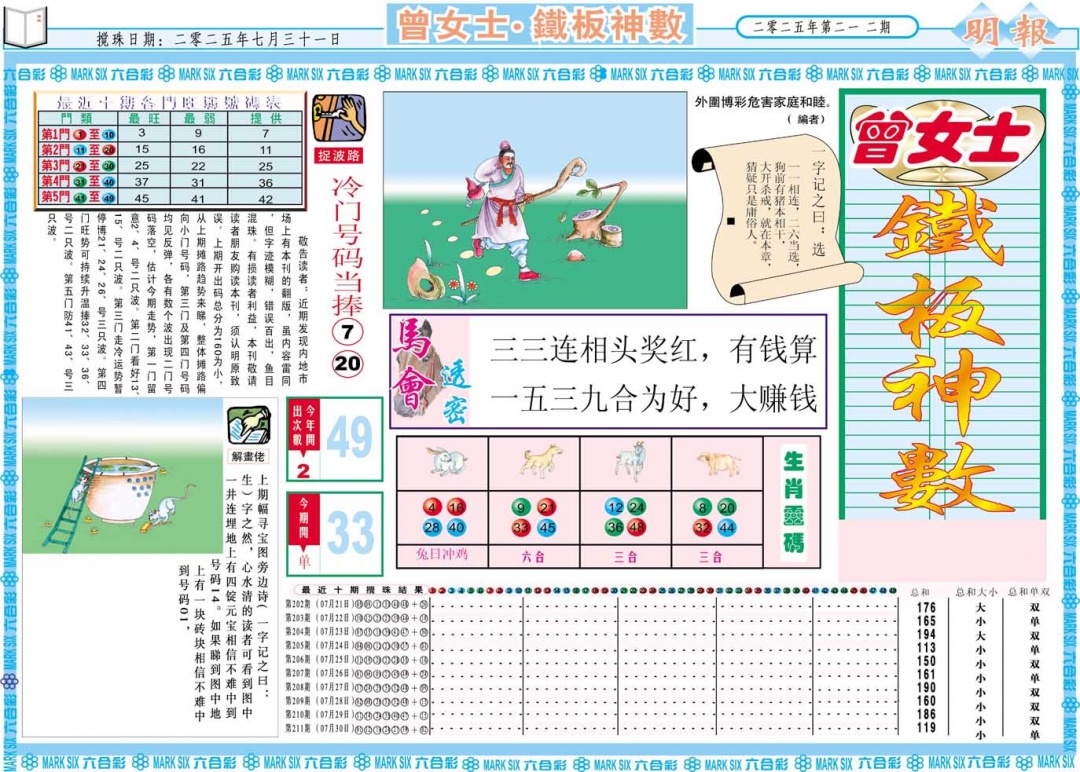 212期曾女士铁板神数A[图]