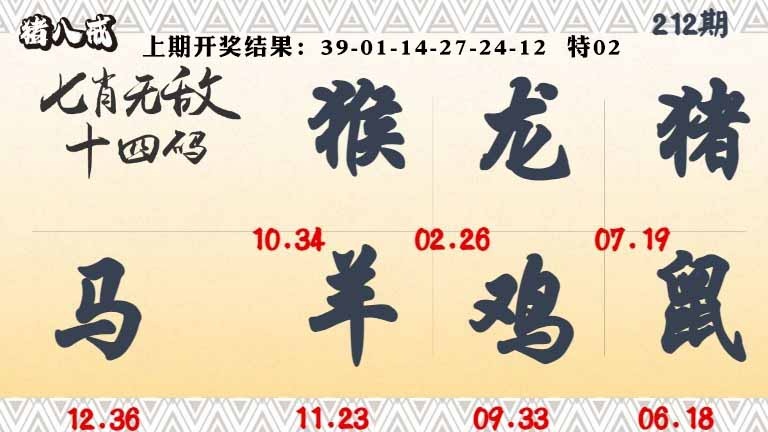 212期七肖无敌14码[图]
