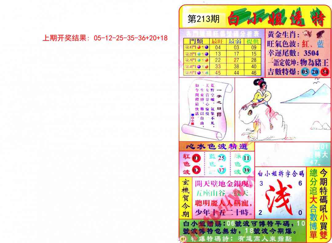 213期白小姐透特[图]