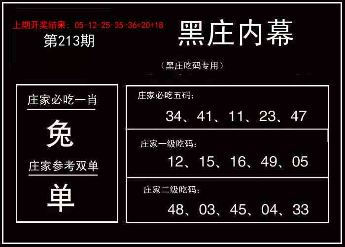 213期黑庄内幕[图]