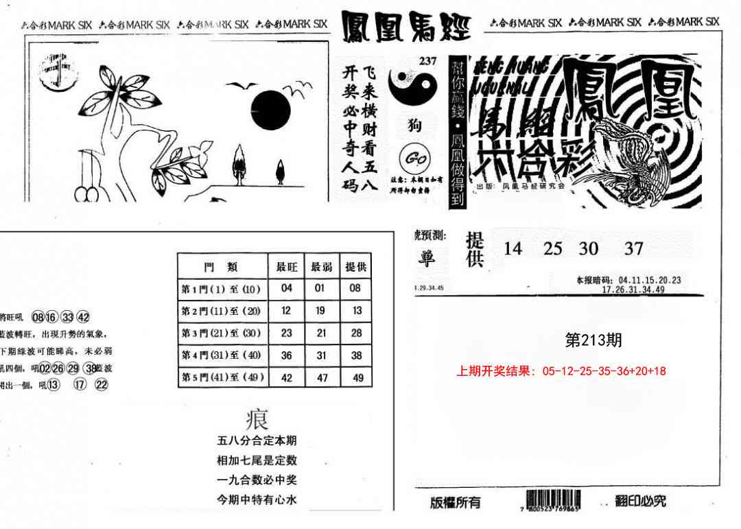 213期另版凤凰马经[图]