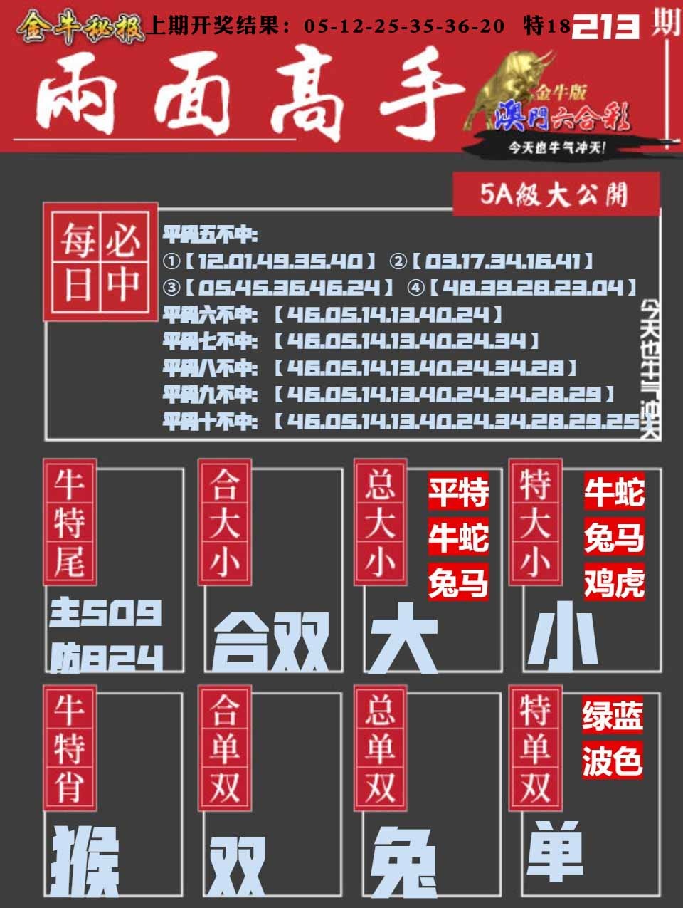 213期金牛两面高手[图]
