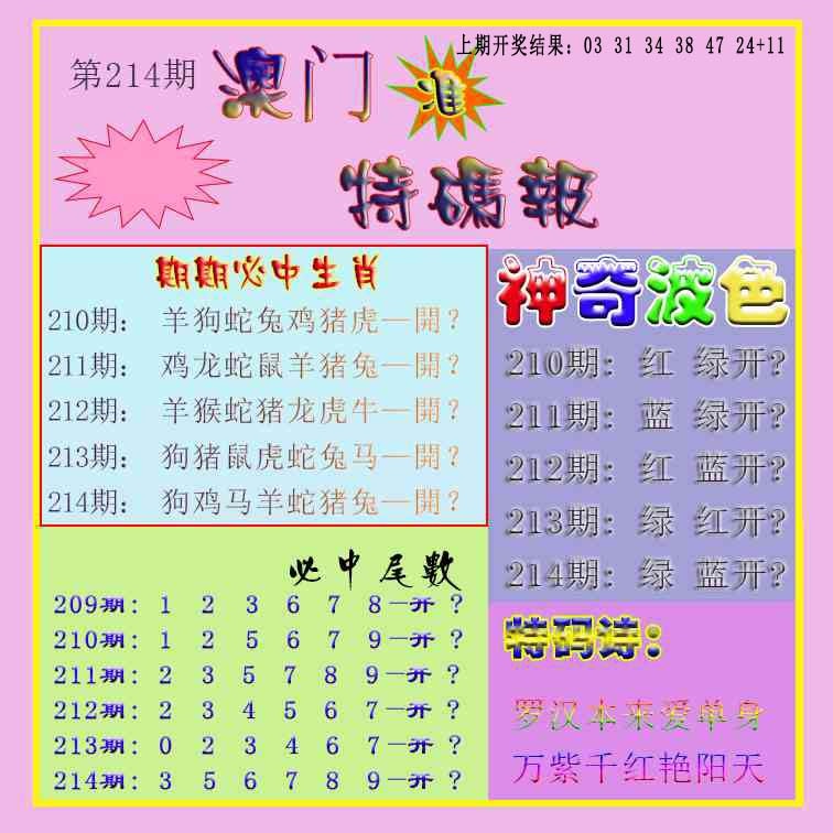 214期生财有道特码报[图]