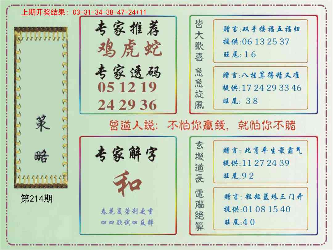 214期策略[图]