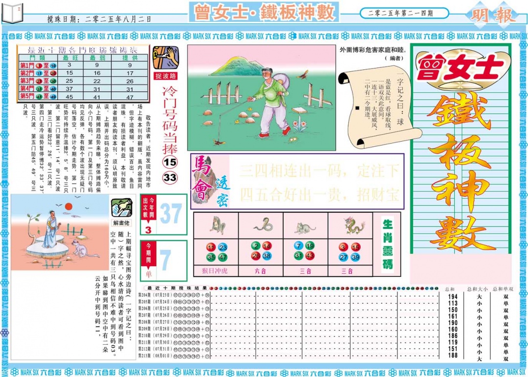 214期曾女士铁板神数A[图]