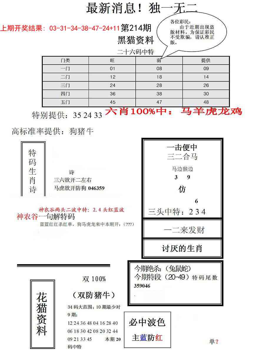 214期独一无二(正)[图]