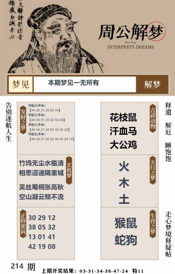 214期周公解梦贴[图]