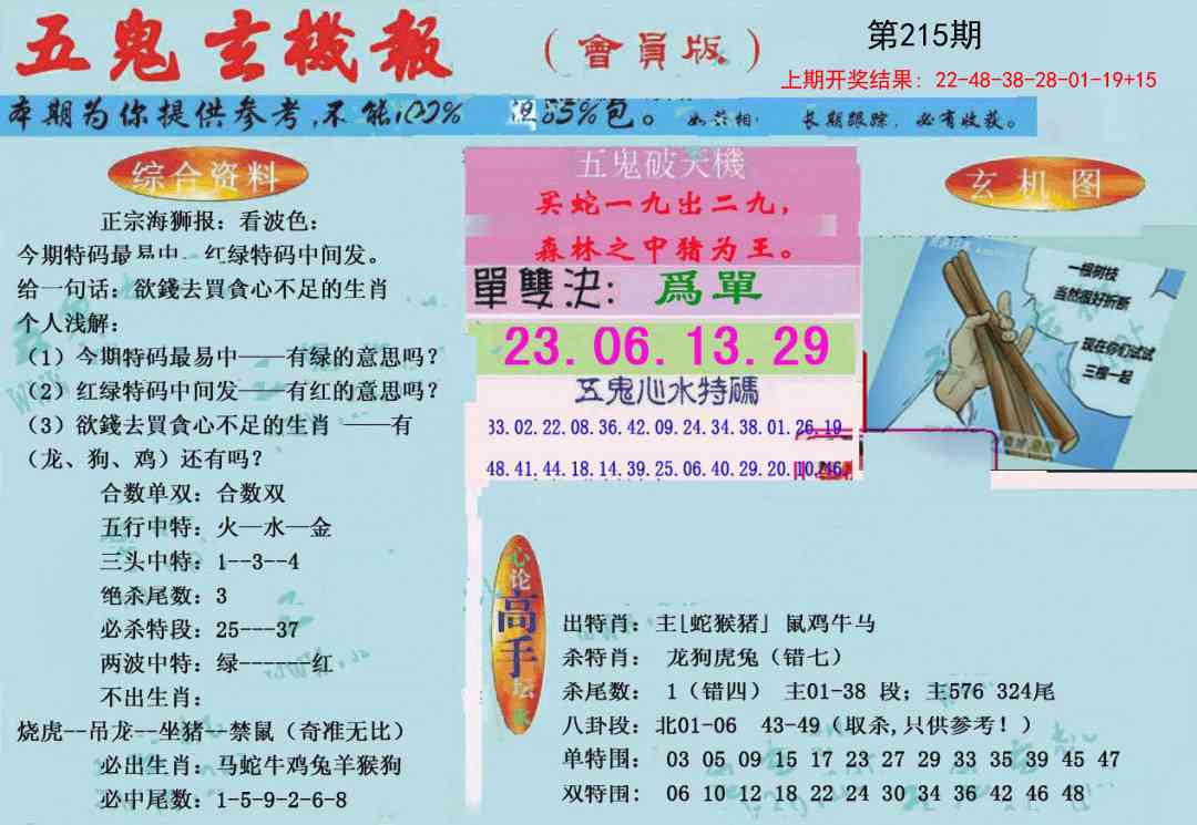 215期新五鬼玄机[图]