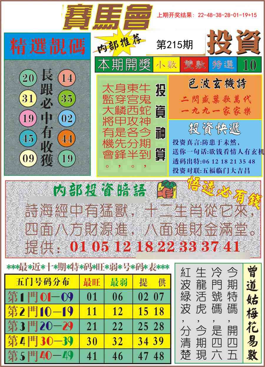 215期马会投资[图]