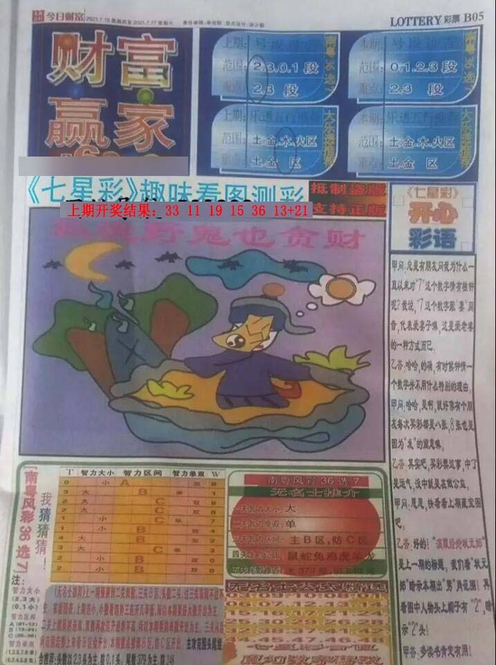 216期七星彩图(高清)[图]