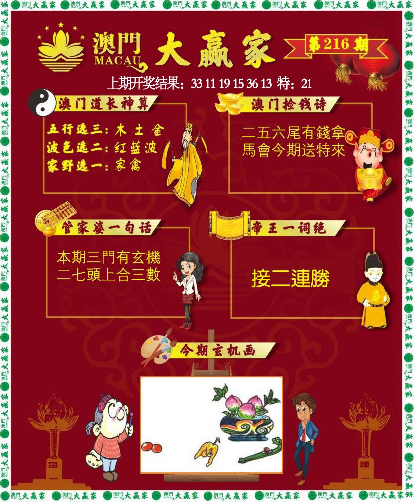 216期大赢家[图]