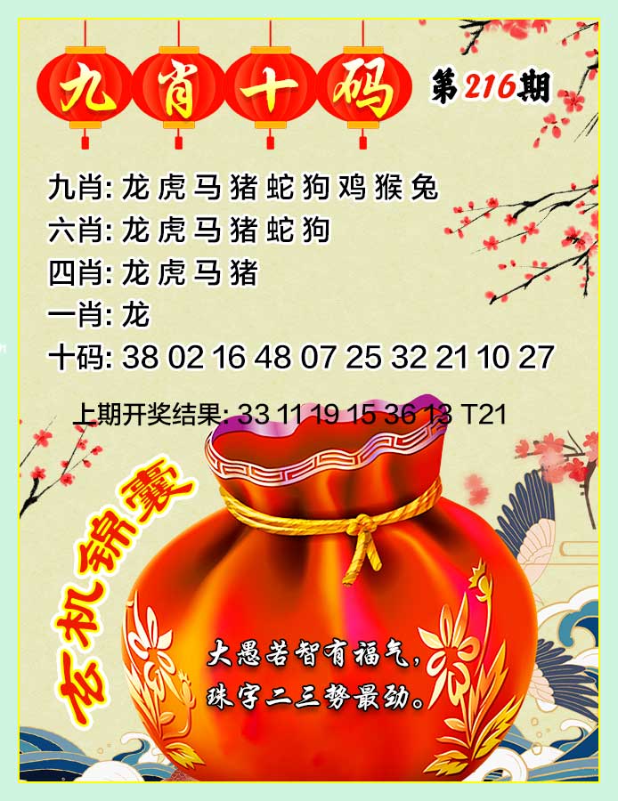 216期九肖十码[图]