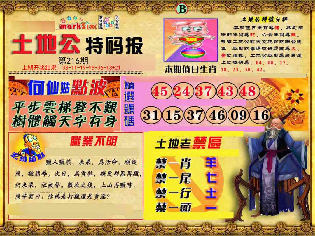 216期土地公特码报B[图]