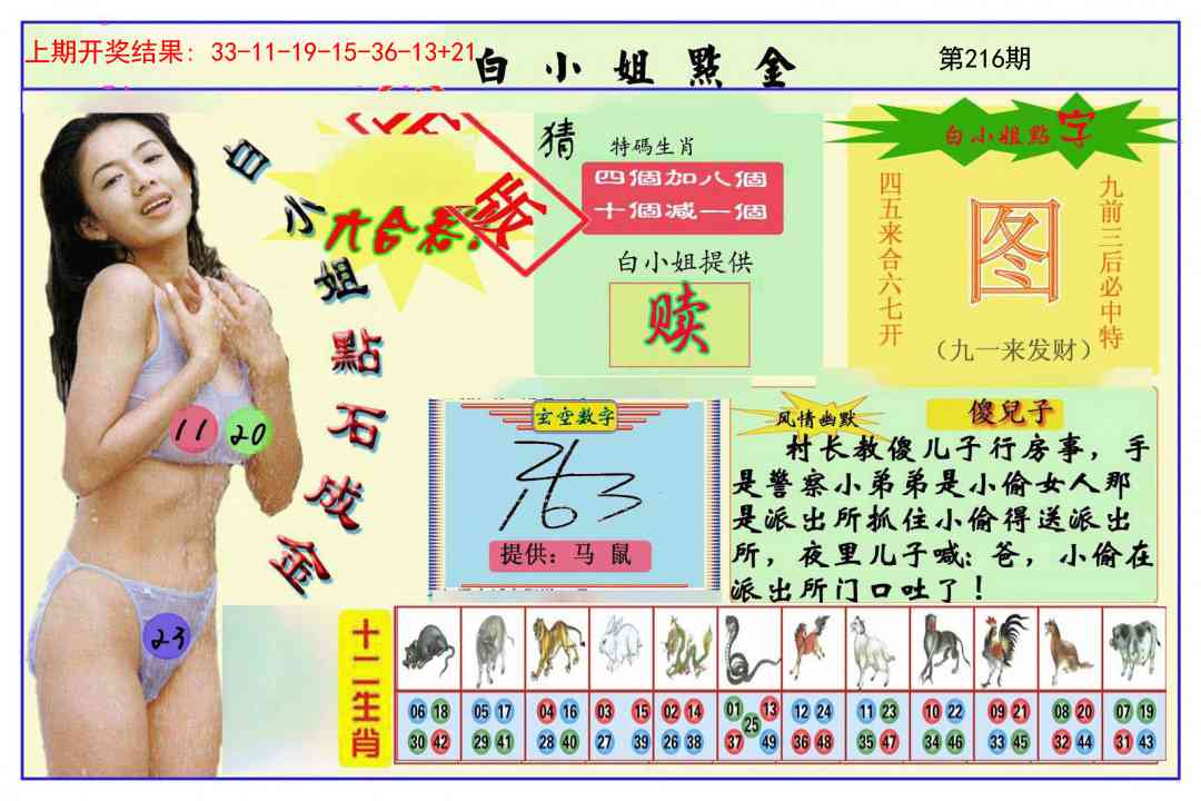 216期白小姐点金[图]