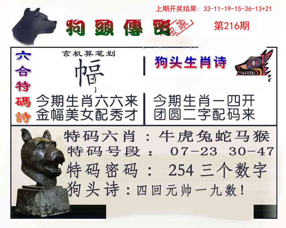 216期狗头传密[图]