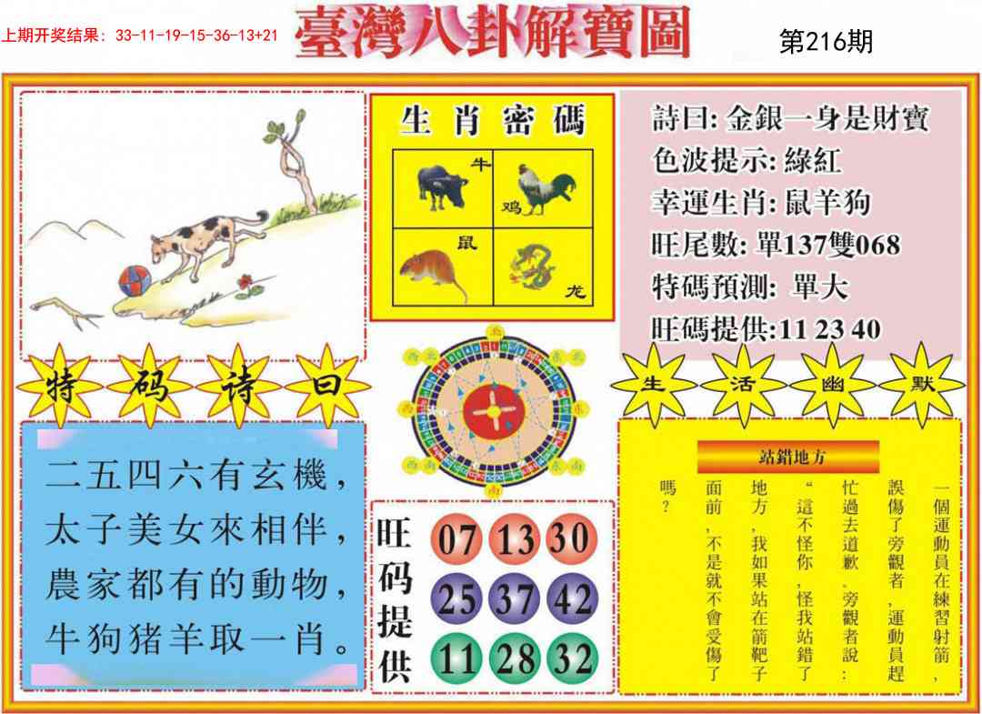216期台湾八卦解宝图[图]